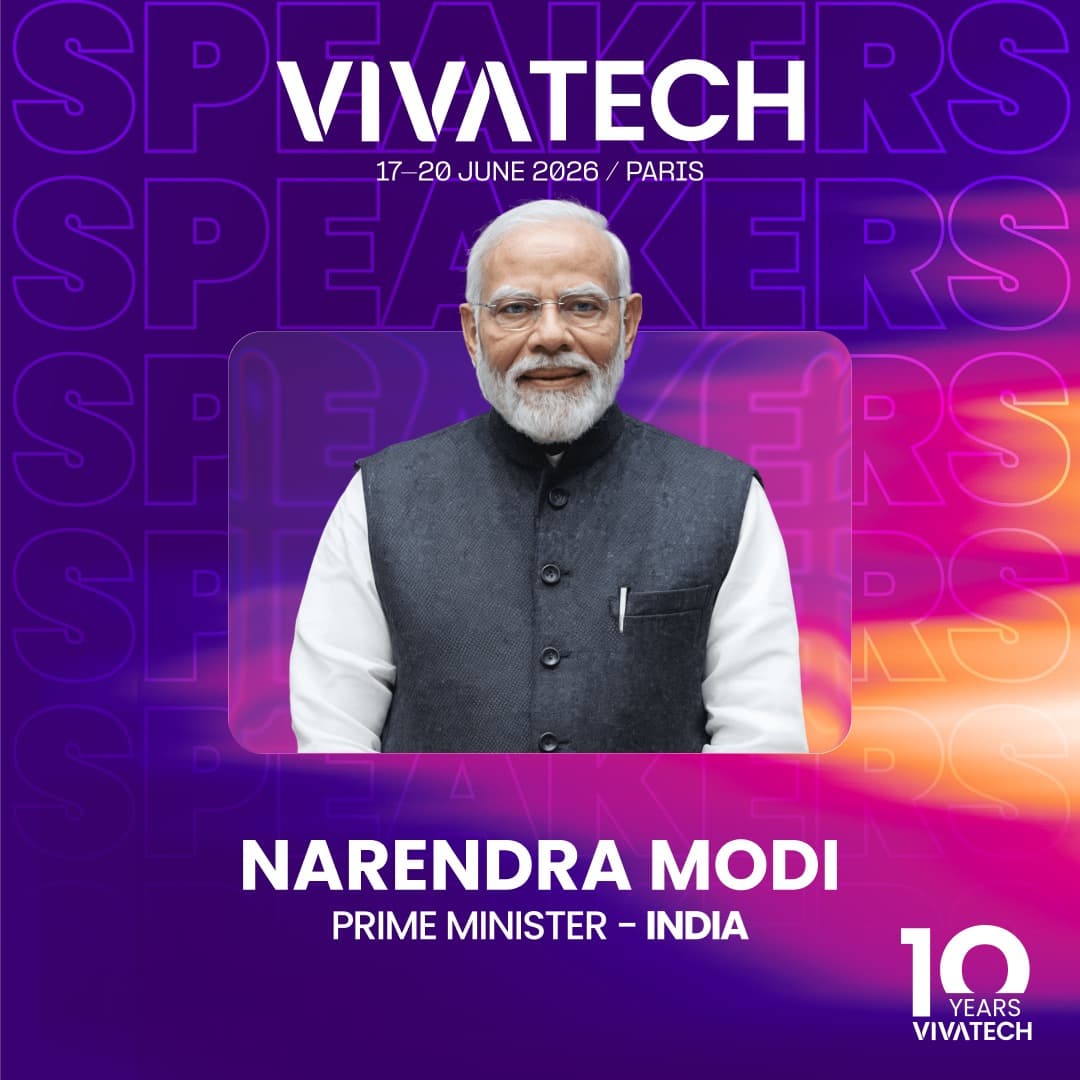 VivaTech 2026 speaker — Narendra Modi, Prime Minister of India